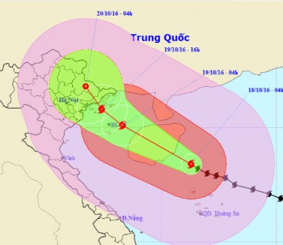 Bão Sarika có thể vào Quảng Ninh - Hải Phòng